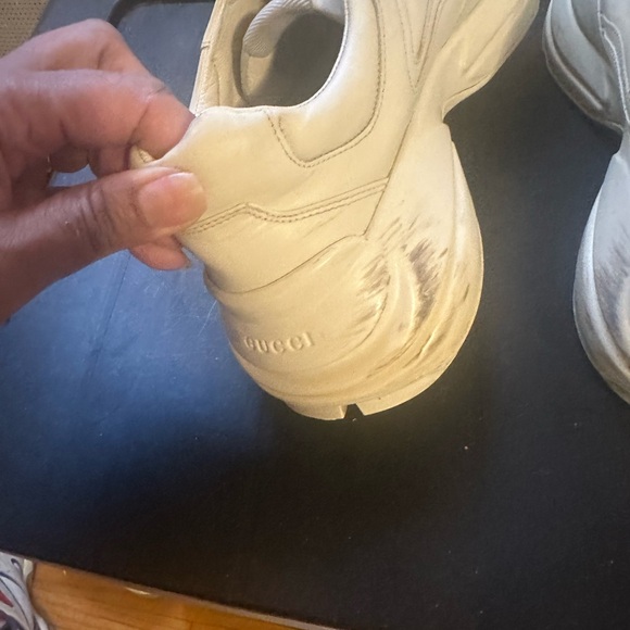 MEN'S RHYTON GUCCI LOGO LEATHER SNEAKERS - 🔥Size 8.5 US - Picture 9 of 9